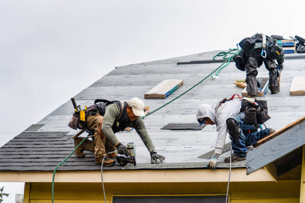 Professional Gutter Installation technician working in Christchurch, VA